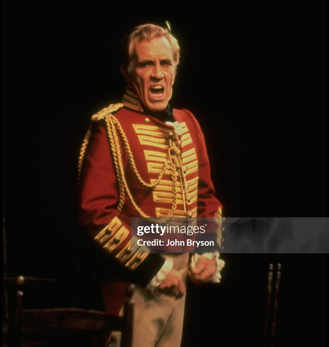 Color photograph Jason Robards, Jr. as Major Cornelius Melody in the Broadway production of A Touch of the Poet.
